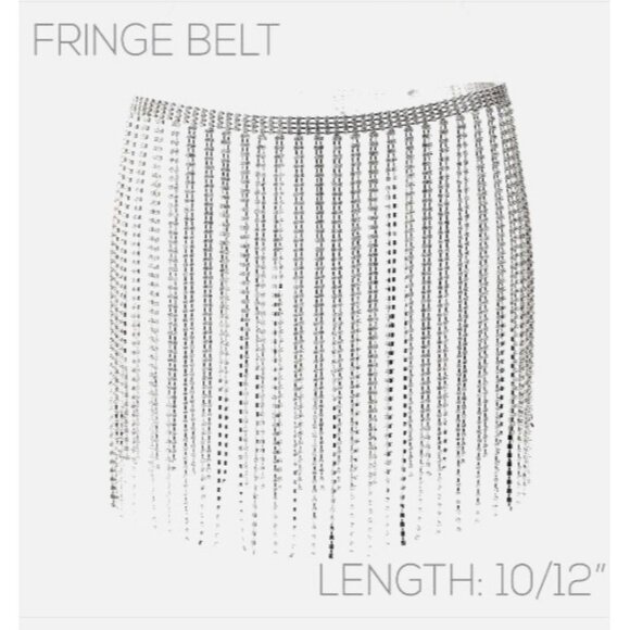 Rhinestone Fringe Belt Length10/12 inches - Picture 1 of 2